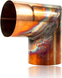 Arco angular de cobre, 60/76/80/87/100/120 mm con 87 grados, ángulo de tubo con ranuras para montaje fácil, arco angular de tubo para tubos de...